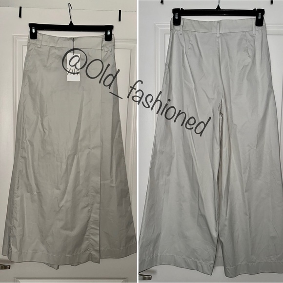 ZARA 100% Cotton Wrap Pants - Picture 10 of 13